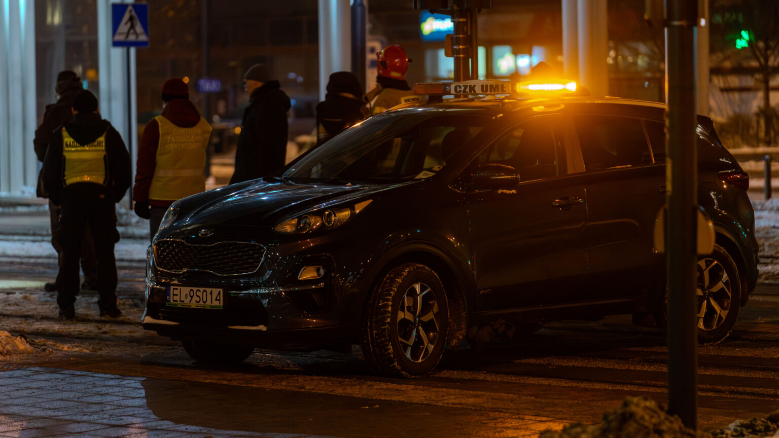 Uszkodzony przystanek Piotrkowska - Centrum