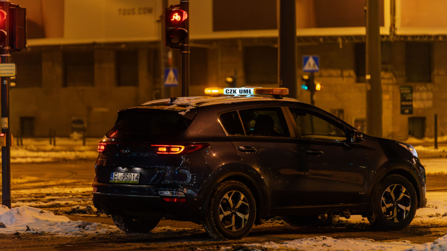 Uszkodzony przystanek Piotrkowska - Centrum