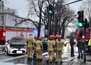Zablokowane skrzyżowanie Tymienieckiego i Przędzalnianej