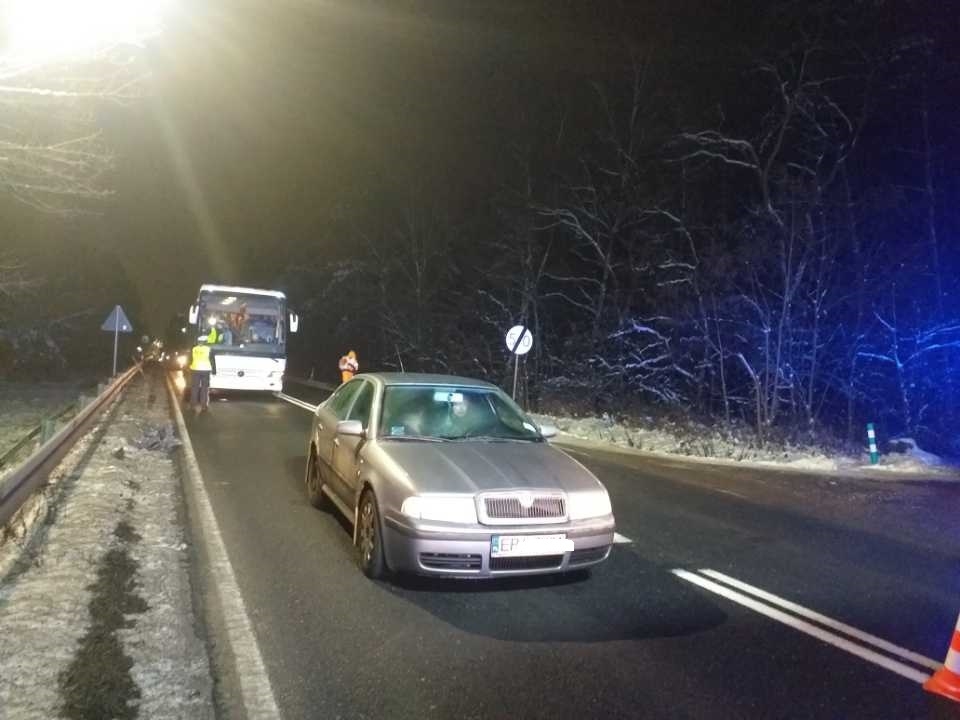 Kolizja autokaru Korony Kielce. Foto. J.Krak