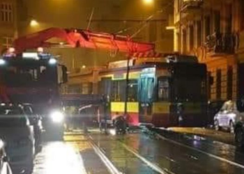 Zatrzymanie ruchu tramwajowego na Gdańskiej