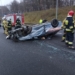 Wypadek na A2 w Leonowie. Foto KP PSP w Zgierzu