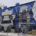 Mural upamiętniający 100-lecie Polskiej Policji