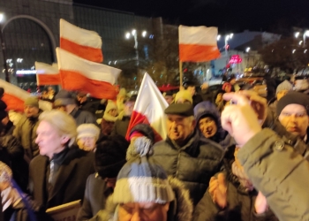 Protest pod TVP Łódź I 2023-12-20