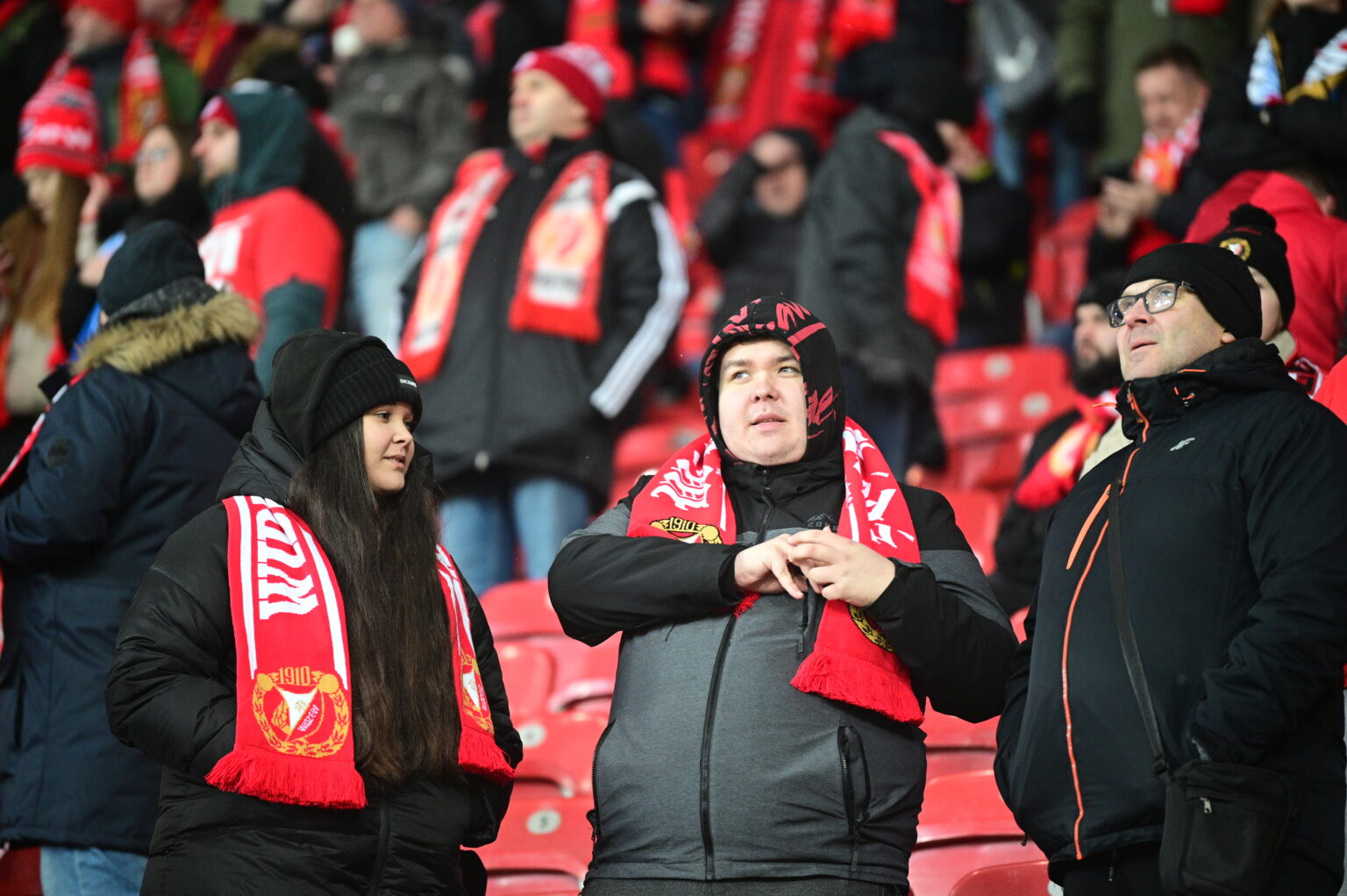 Kibice na meczu Widzew Łódź - Radomiak Radom