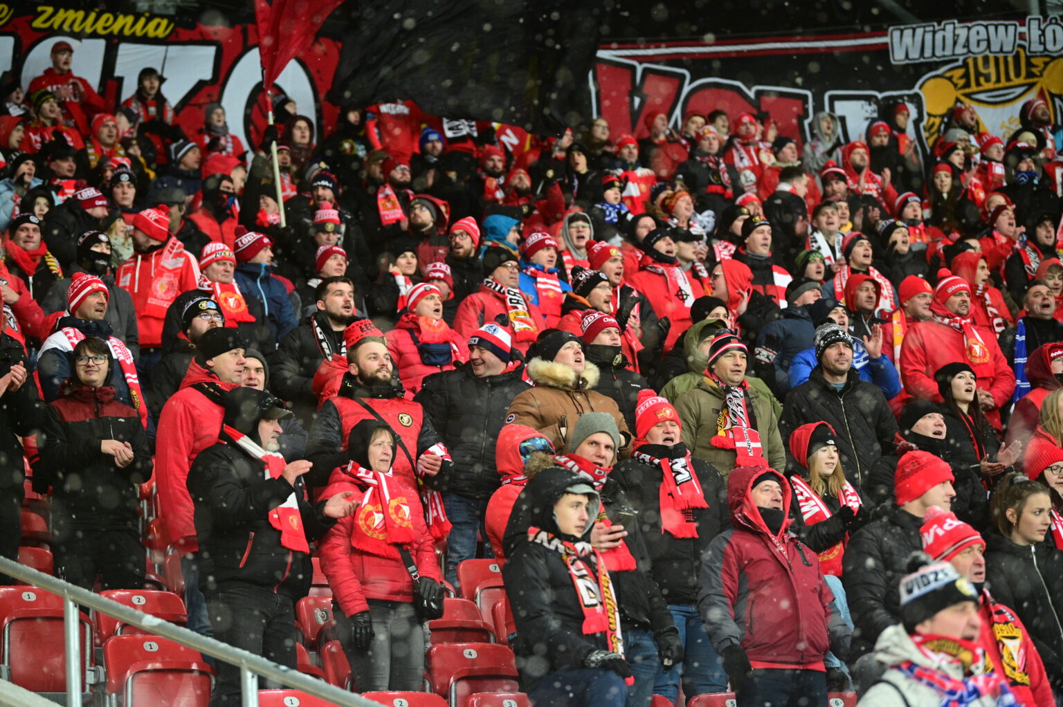 Kibice na meczu Widzew Łódź - Radomiak Radom