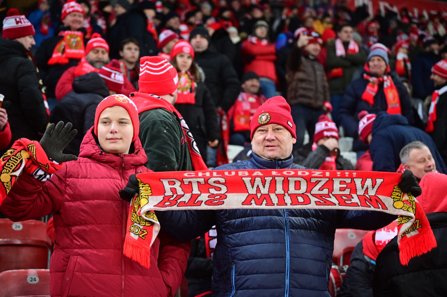 Kibice na meczu Widzew Łódź - Radomiak Radom