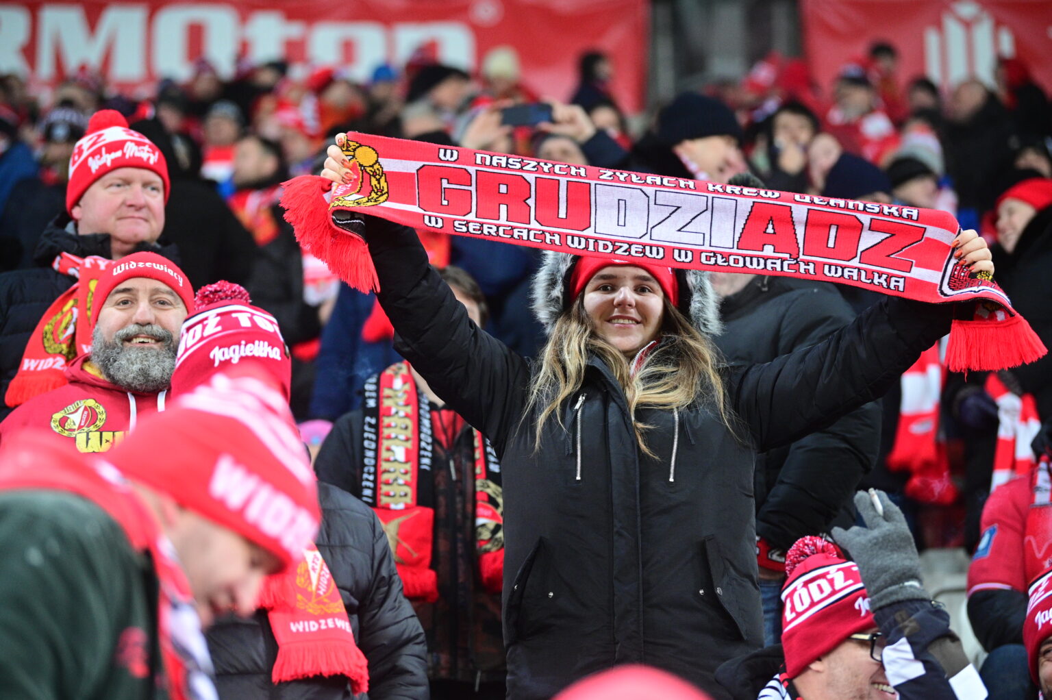 Kibice na meczu Widzew Ł&oacute;dź - Radomiak Radom