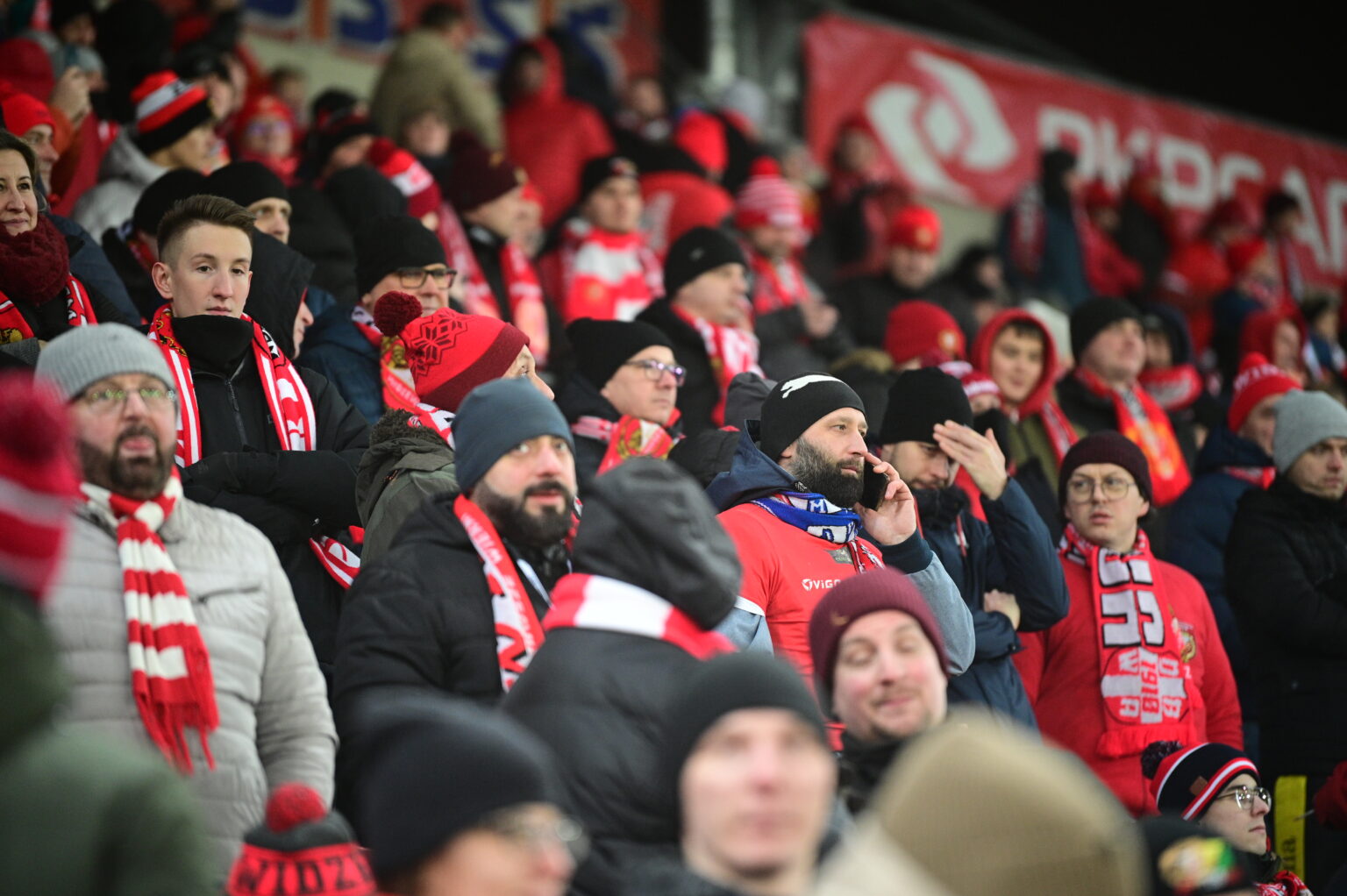 Kibice na meczu Widzew Łódź - Radomiak Radom