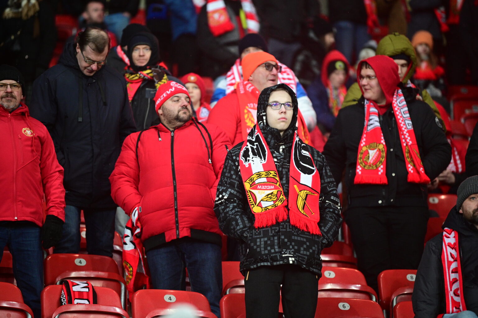 Kibice na meczu Widzew Ł&oacute;dź - Radomiak Radom