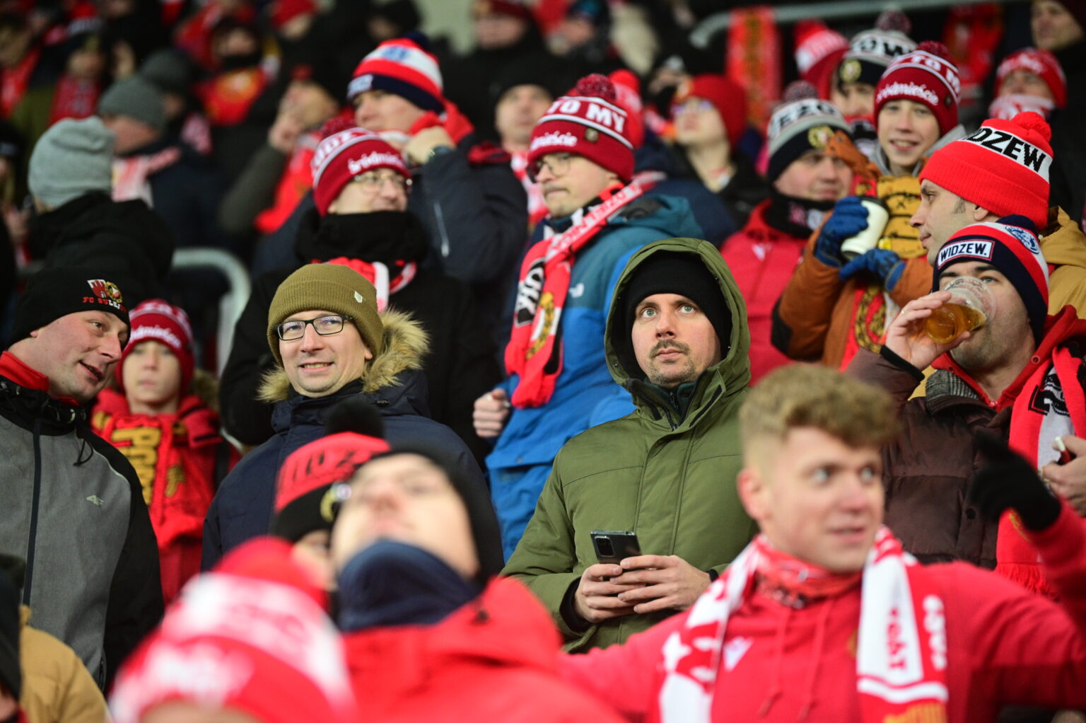 Kibice na meczu Widzew Łódź - Radomiak Radom