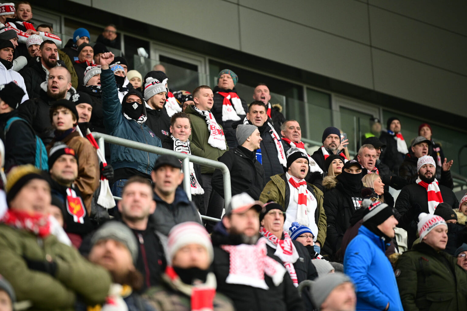 Kibice na meczu ŁKS Łódź - Ruch Chorzów 2023-12-17