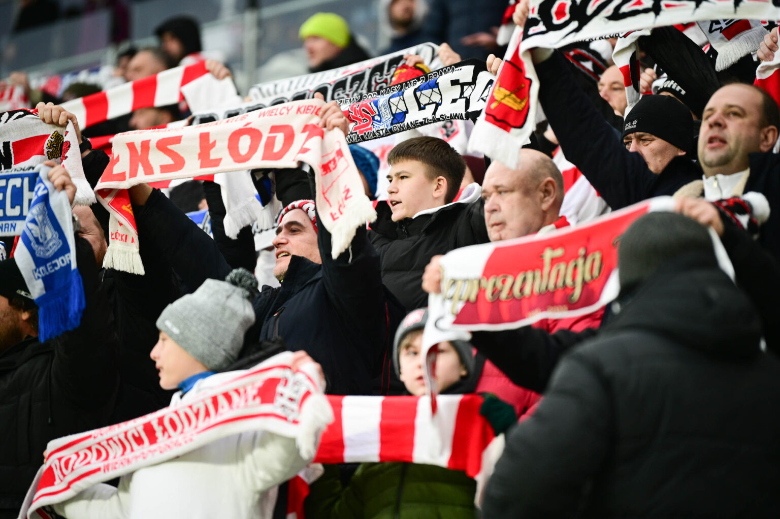 Kibice na meczu ŁKS Łódź - Ruch Chorzów 2023-12-17