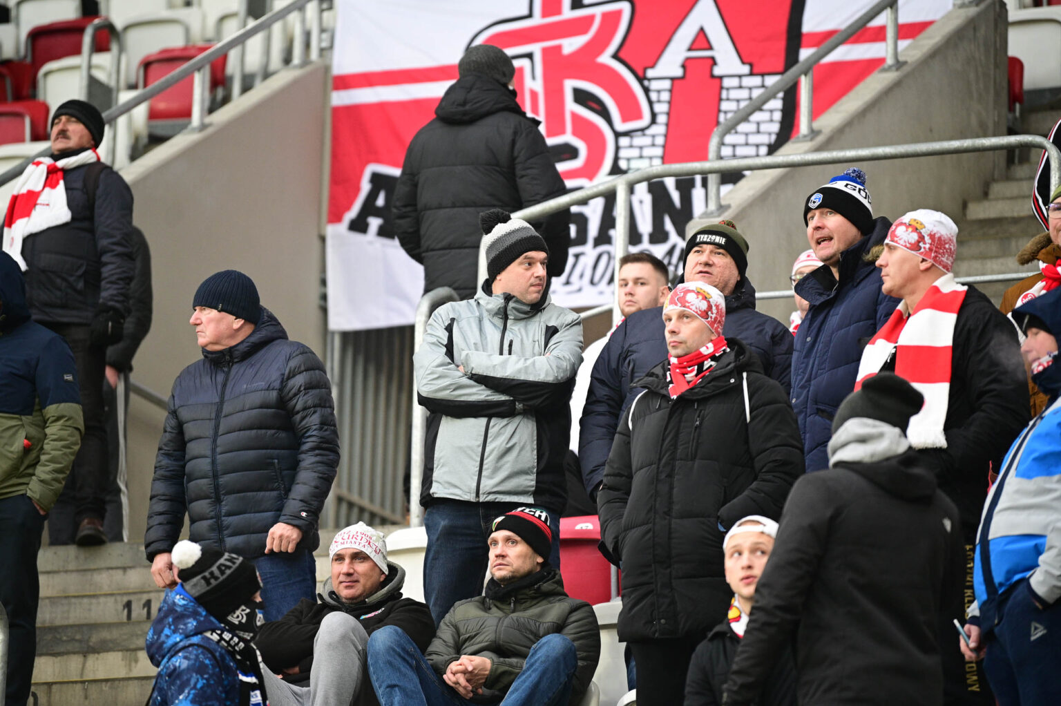 Kibice na meczu ŁKS Łódź - Ruch Chorzów 2023-12-17