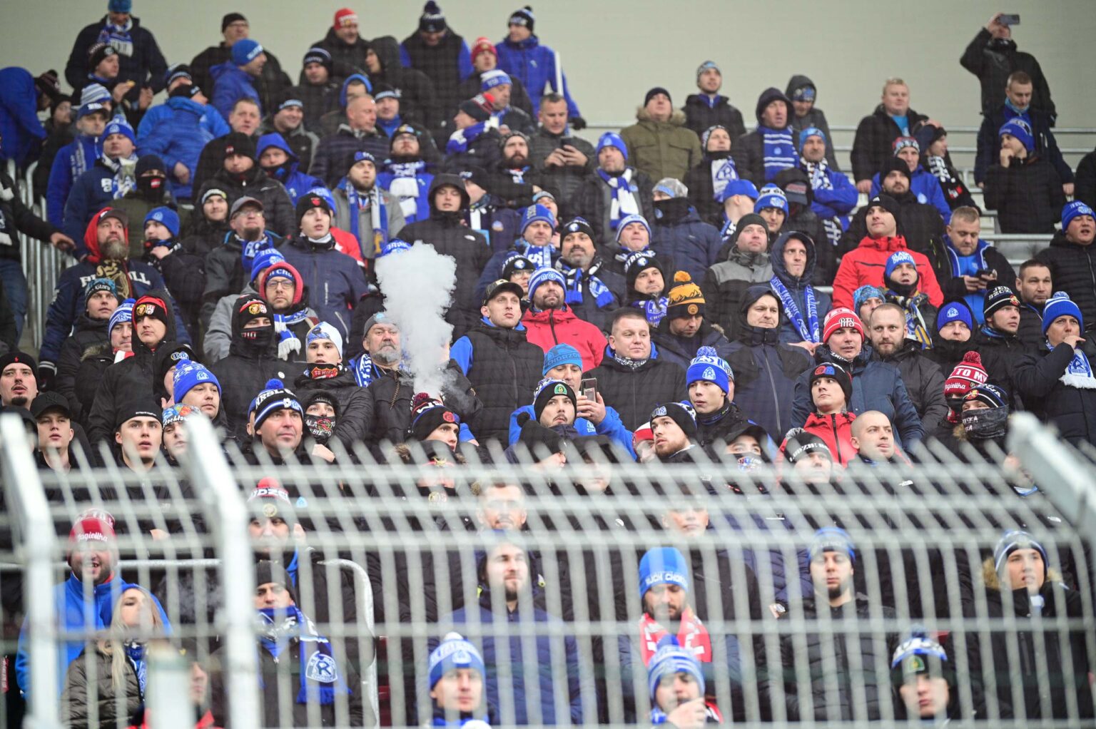 Kibice na meczu ŁKS Łódź - Ruch Chorzów 2023-12-17