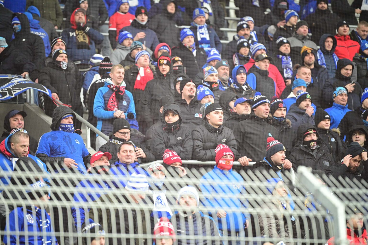 Kibice na meczu ŁKS Łódź - Ruch Chorzów 2023-12-17