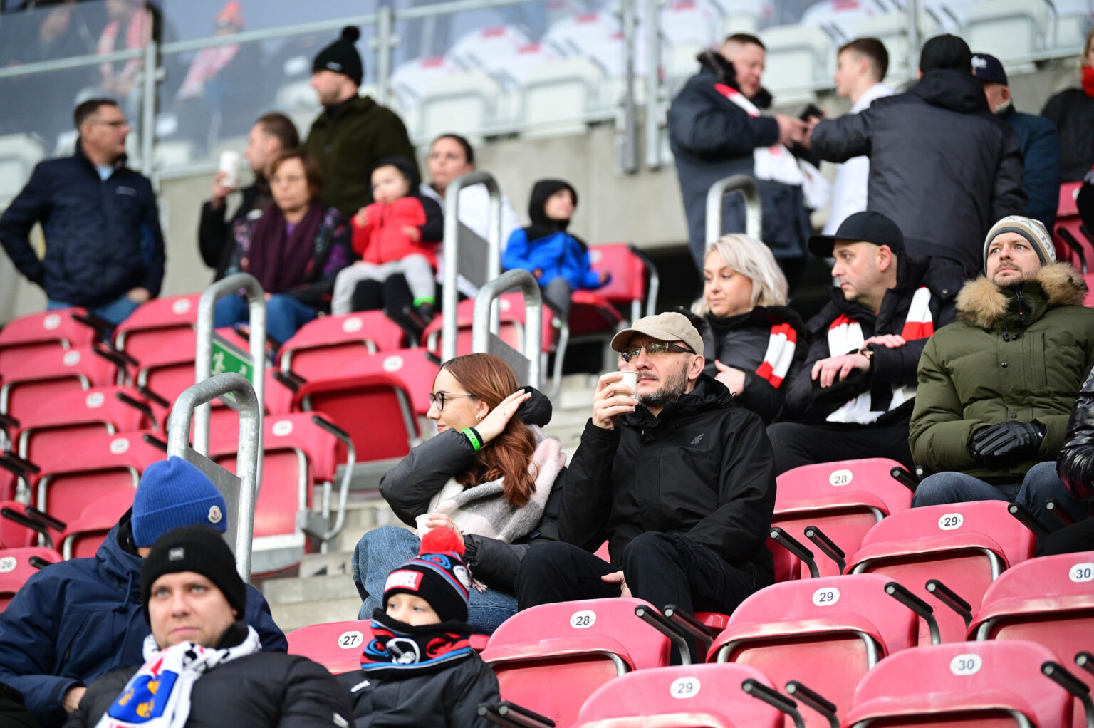Kibice na meczu ŁKS Łódź - Ruch Chorzów 2023-12-17
