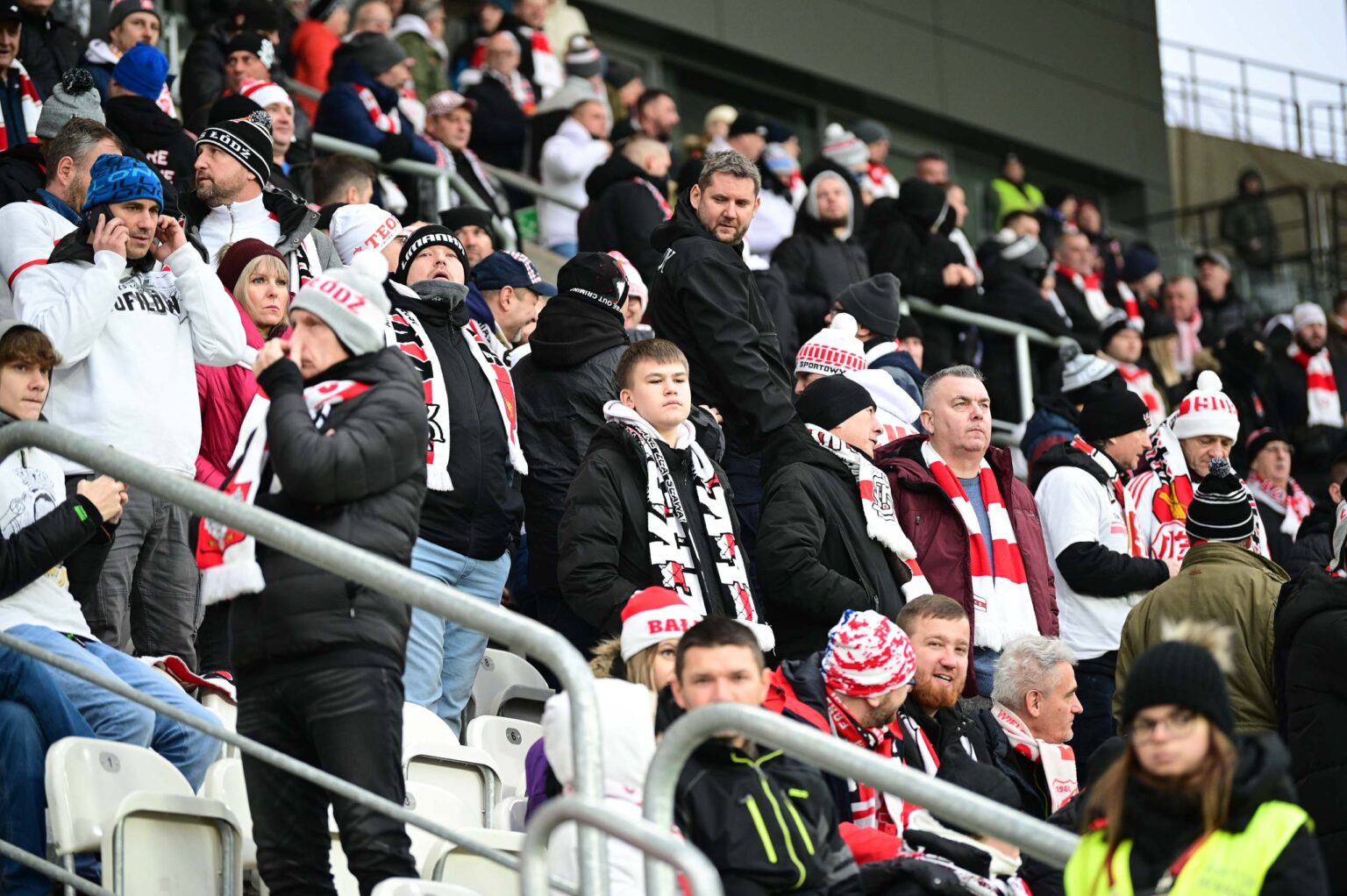 Kibice na meczu ŁKS Łódź - Ruch Chorzów 2023-12-17