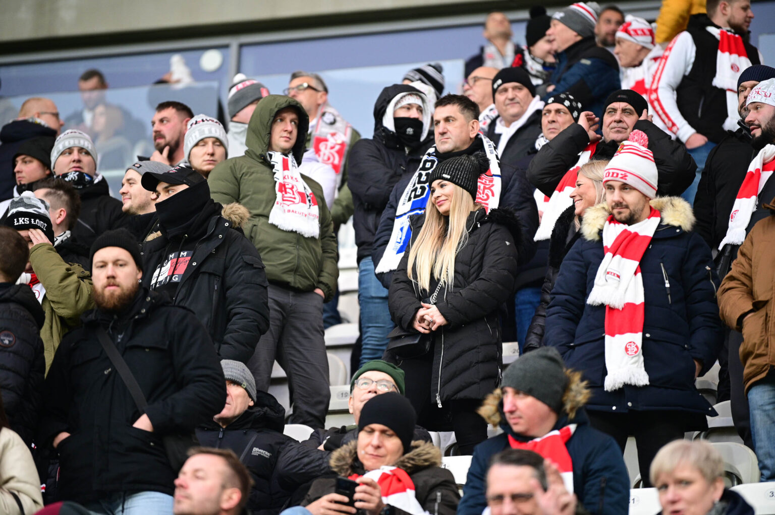 Kibice na meczu ŁKS Łódź - Ruch Chorzów 2023-12-17