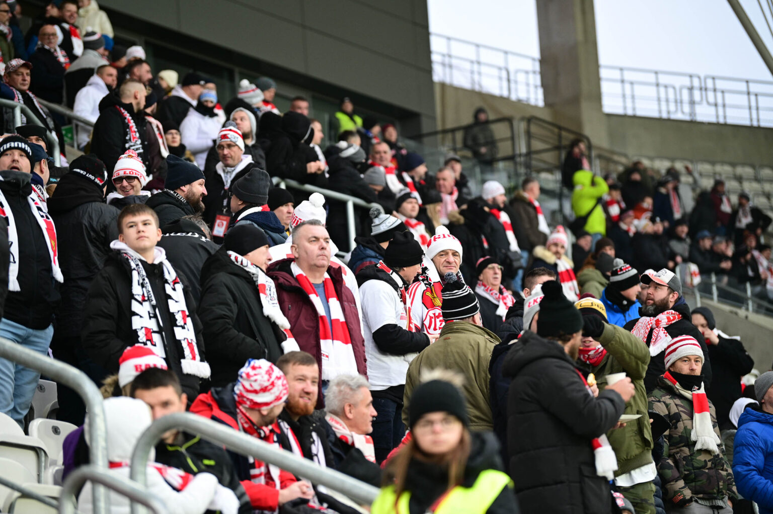 Kibice na meczu ŁKS Łódź - Ruch Chorzów 2023-12-17