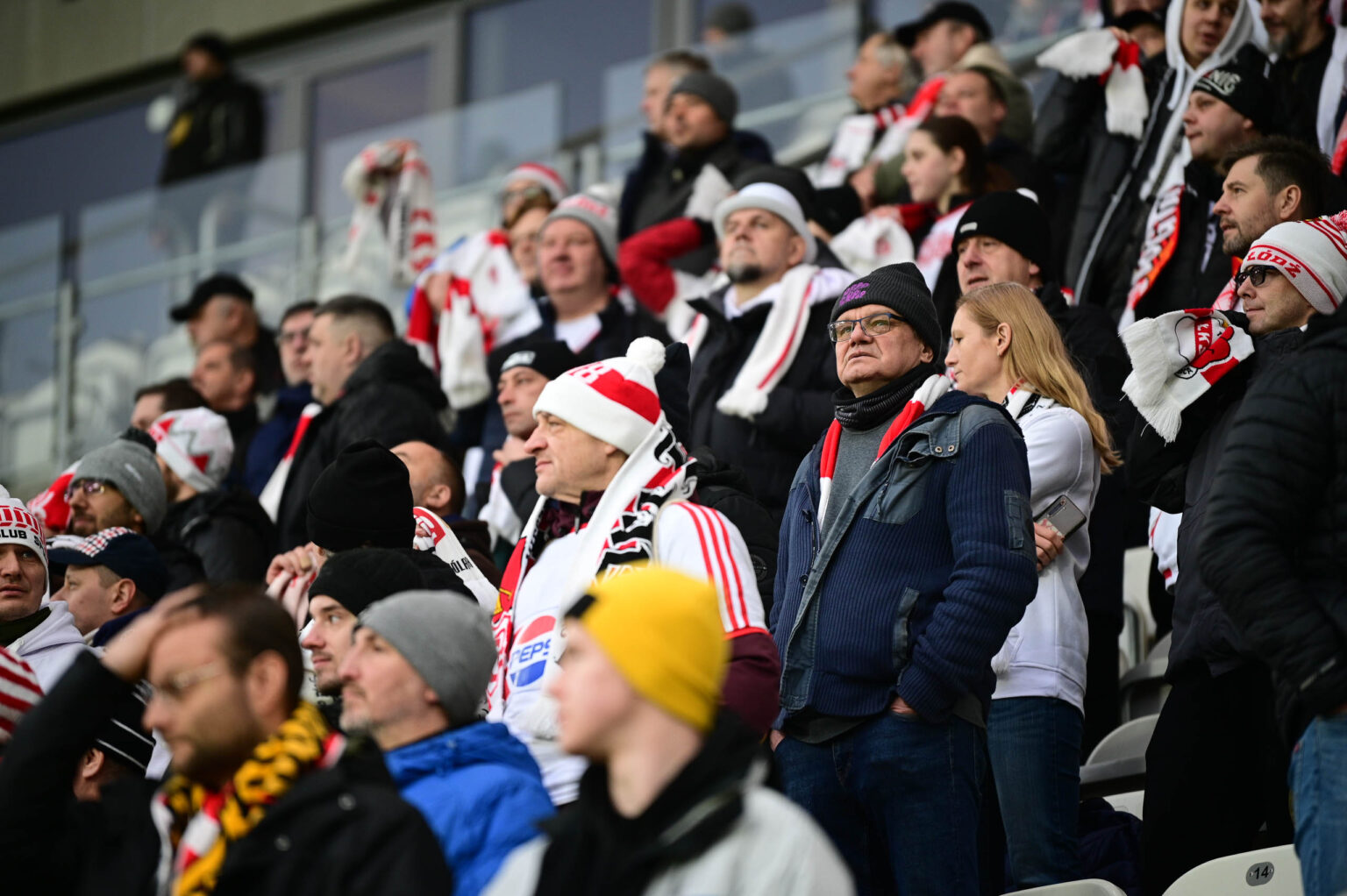 Kibice na meczu ŁKS Łódź - Ruch Chorzów 2023-12-17