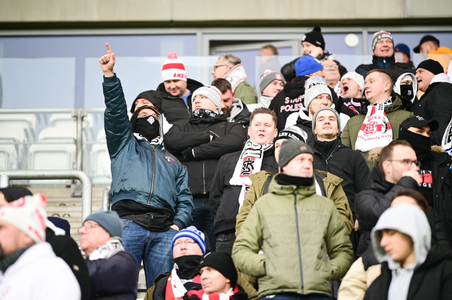 Kibice na meczu ŁKS Łódź - Ruch Chorzów 2023-12-17