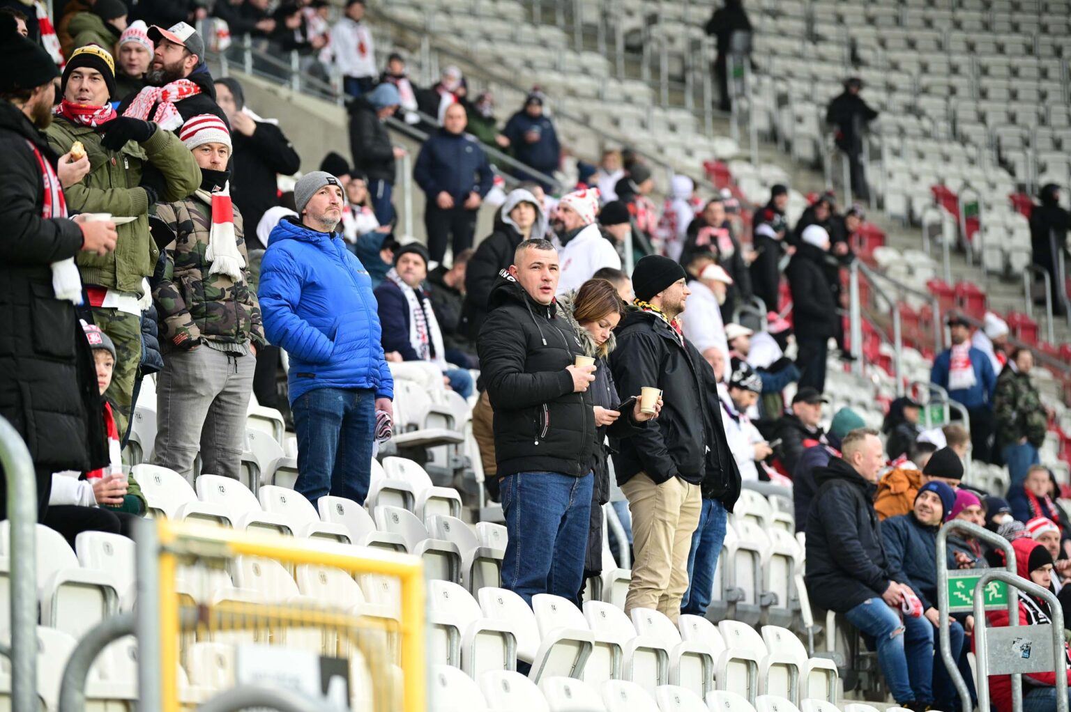 Kibice na meczu ŁKS Łódź - Ruch Chorzów 2023-12-17