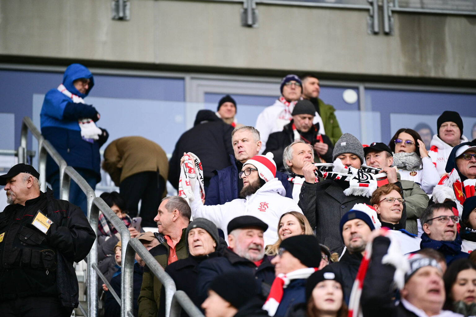 Kibice na meczu ŁKS Łódź - Ruch Chorzów 2023-12-17