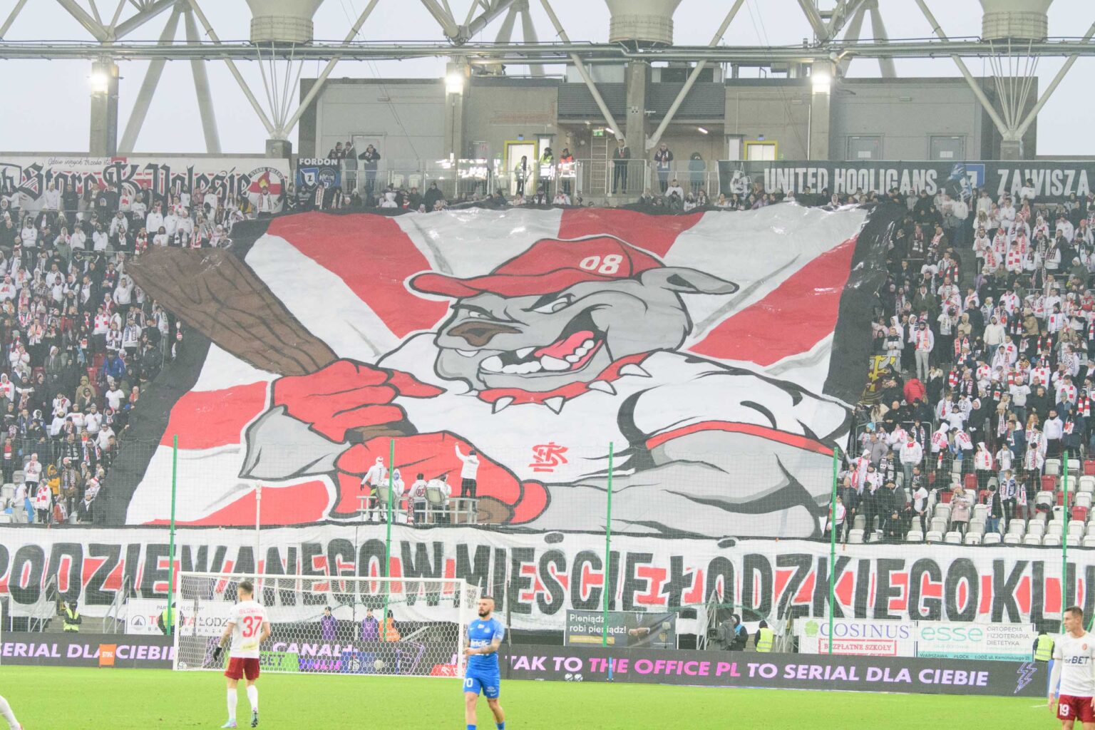 Kibice na meczu ŁKS Łódź - Ruch Chorzów 2023-12-17