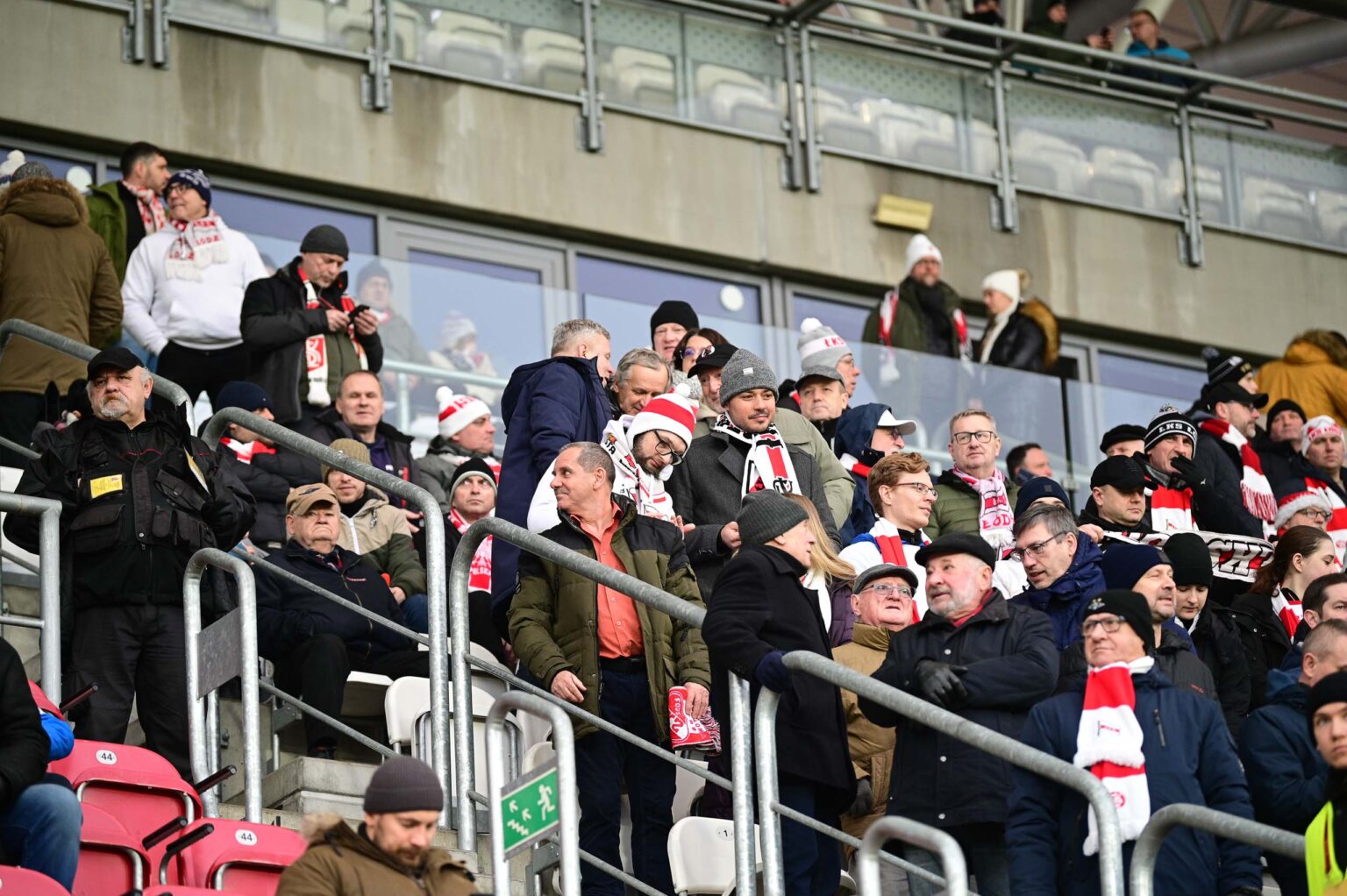 Kibice na meczu ŁKS Łódź - Ruch Chorzów 2023-12-17