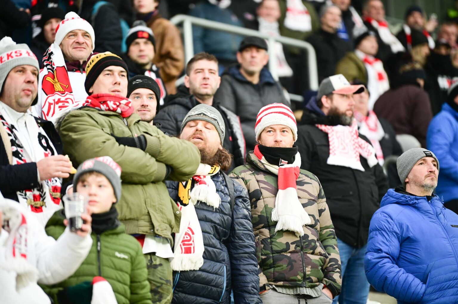 Kibice na meczu ŁKS Łódź - Ruch Chorzów 2023-12-17