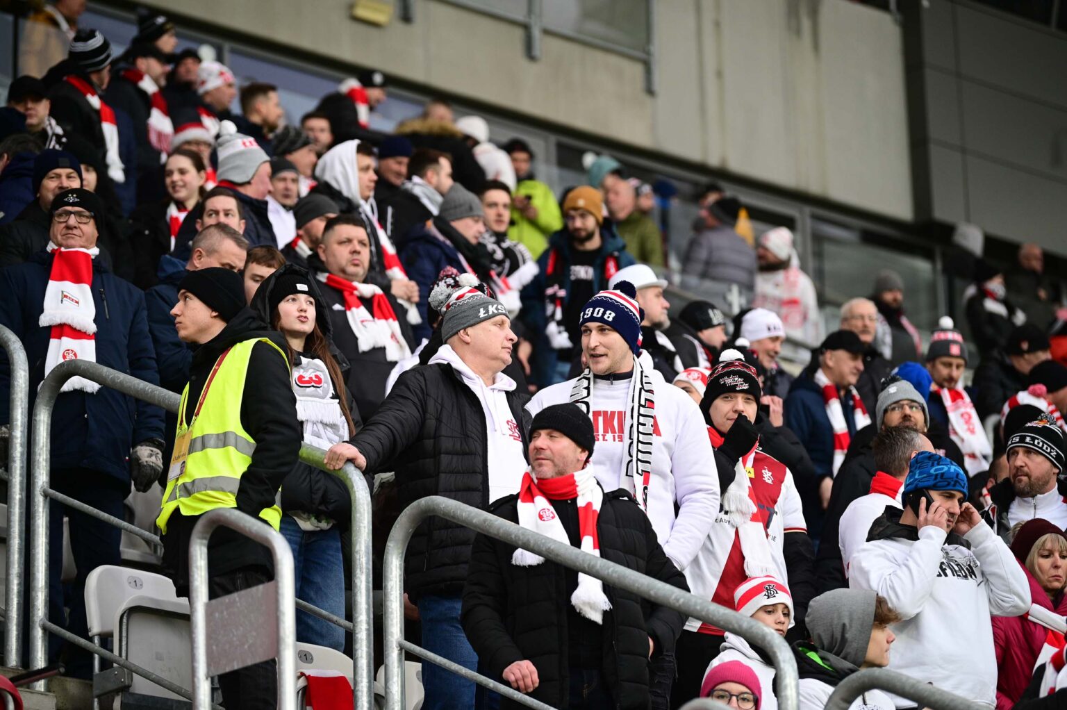 Kibice na meczu ŁKS Łódź - Ruch Chorzów 2023-12-17