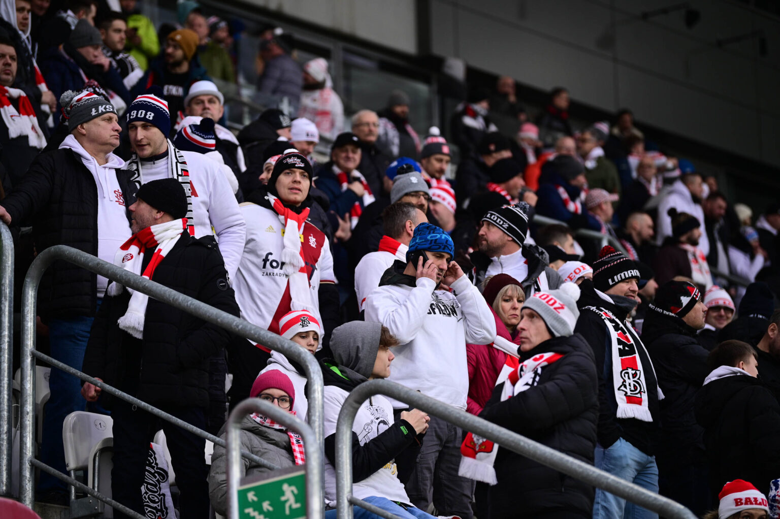 Kibice na meczu ŁKS Łódź - Ruch Chorzów 2023-12-17
