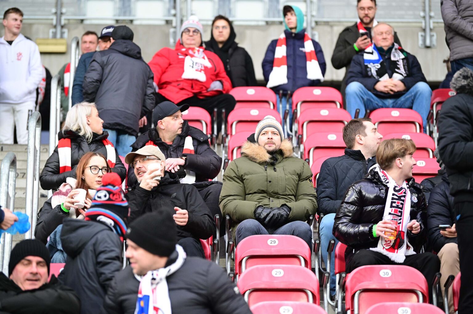 Kibice na meczu ŁKS Łódź - Ruch Chorzów 2023-12-17