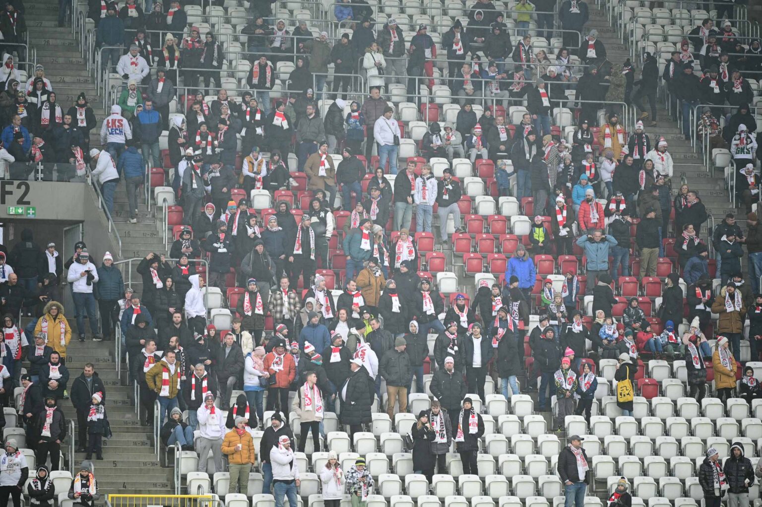 Kibice na meczu ŁKS Łódź - Ruch Chorzów 2023-12-17