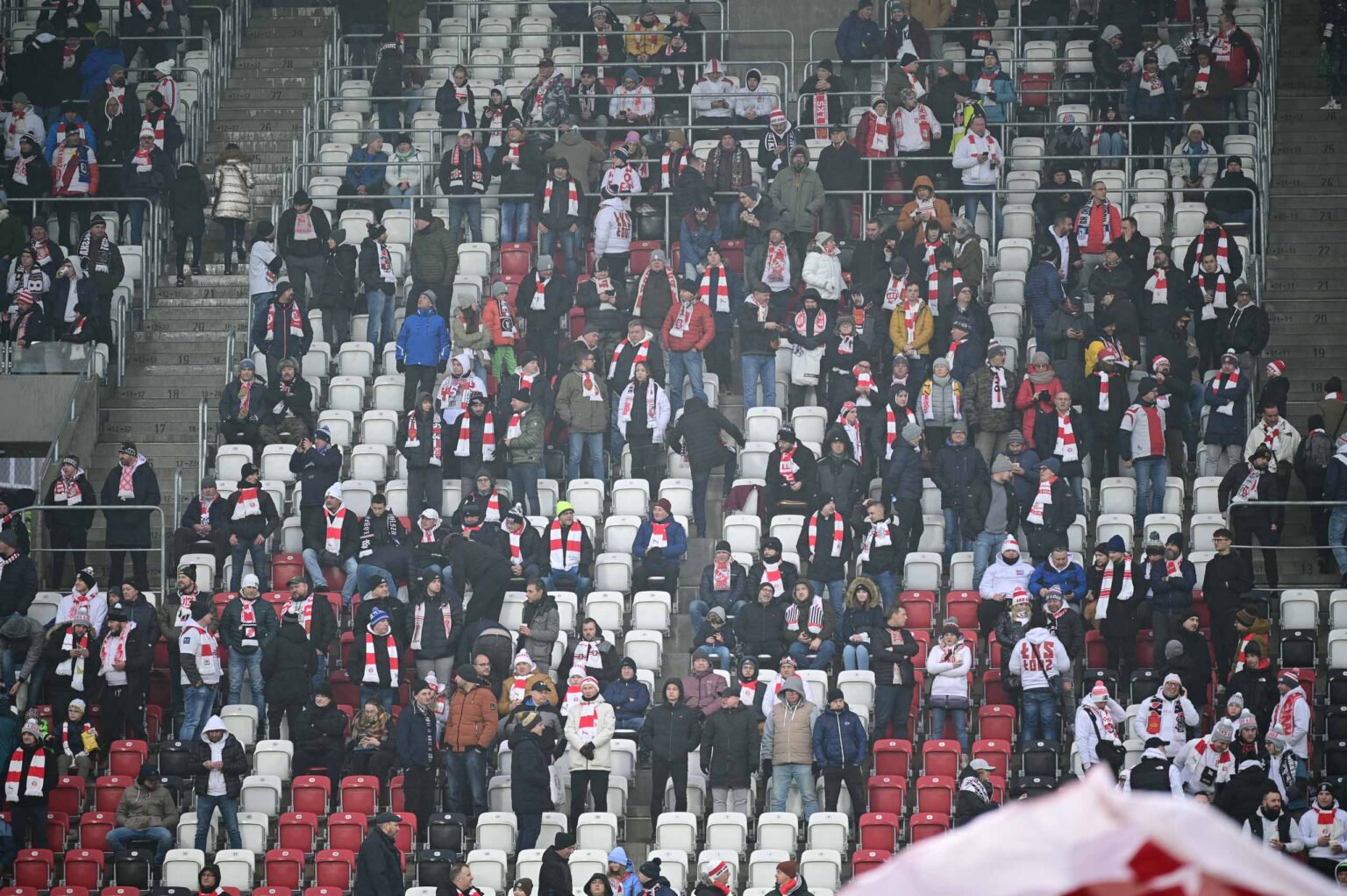 Kibice na meczu ŁKS Łódź - Ruch Chorzów 2023-12-17