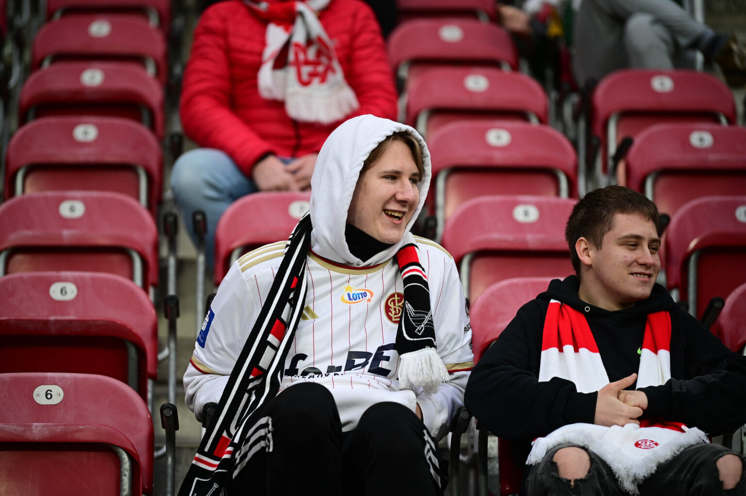 Kibice na meczu ŁKS Łódź - Ruch Chorzów 2023-12-17