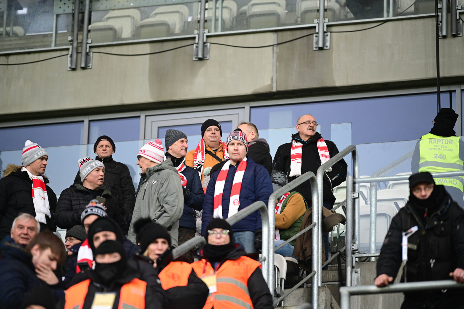 Kibice na meczu ŁKS Łódź - Ruch Chorzów 2023-12-17