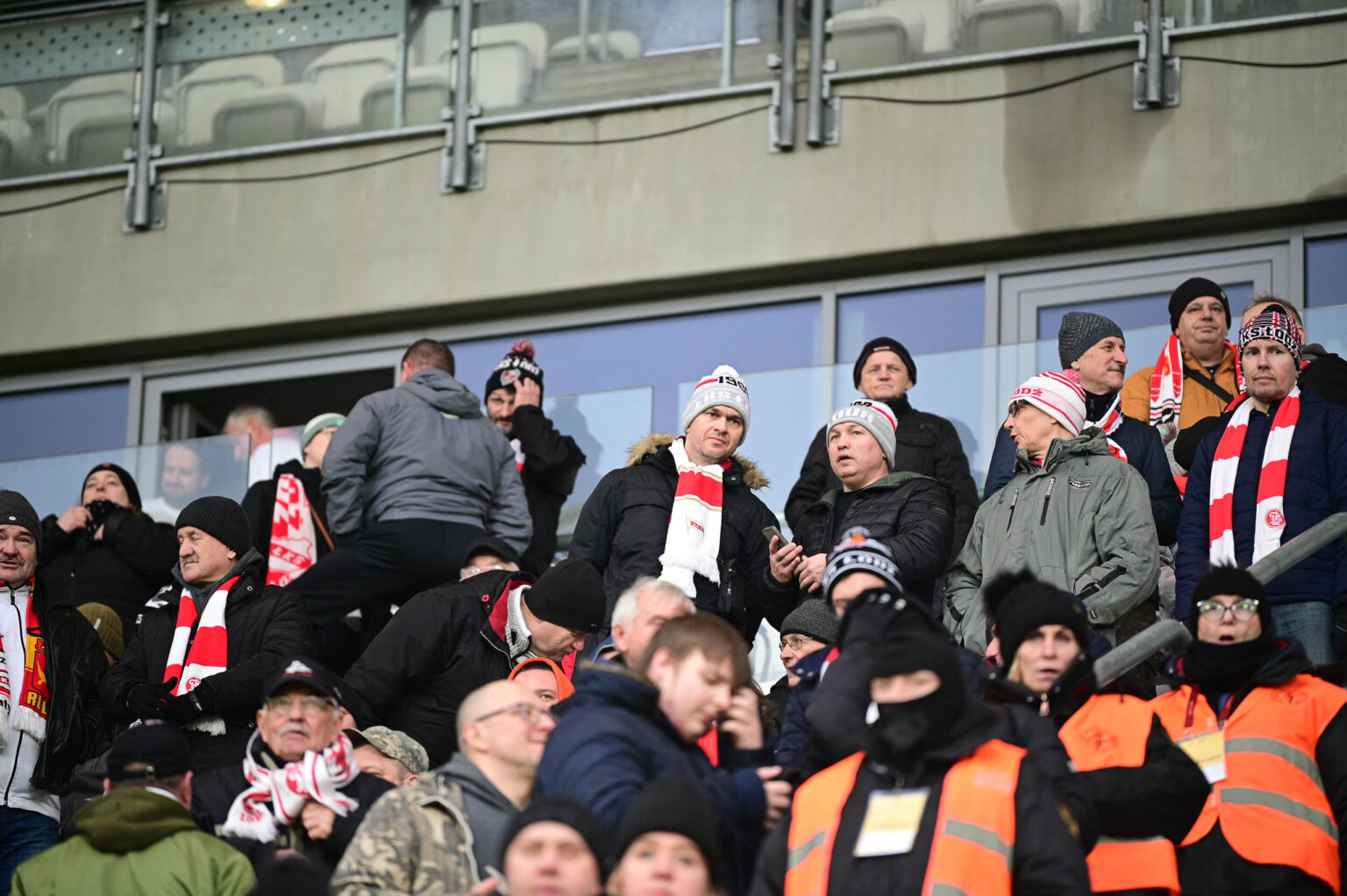 Kibice na meczu ŁKS Łódź - Ruch Chorzów 2023-12-17