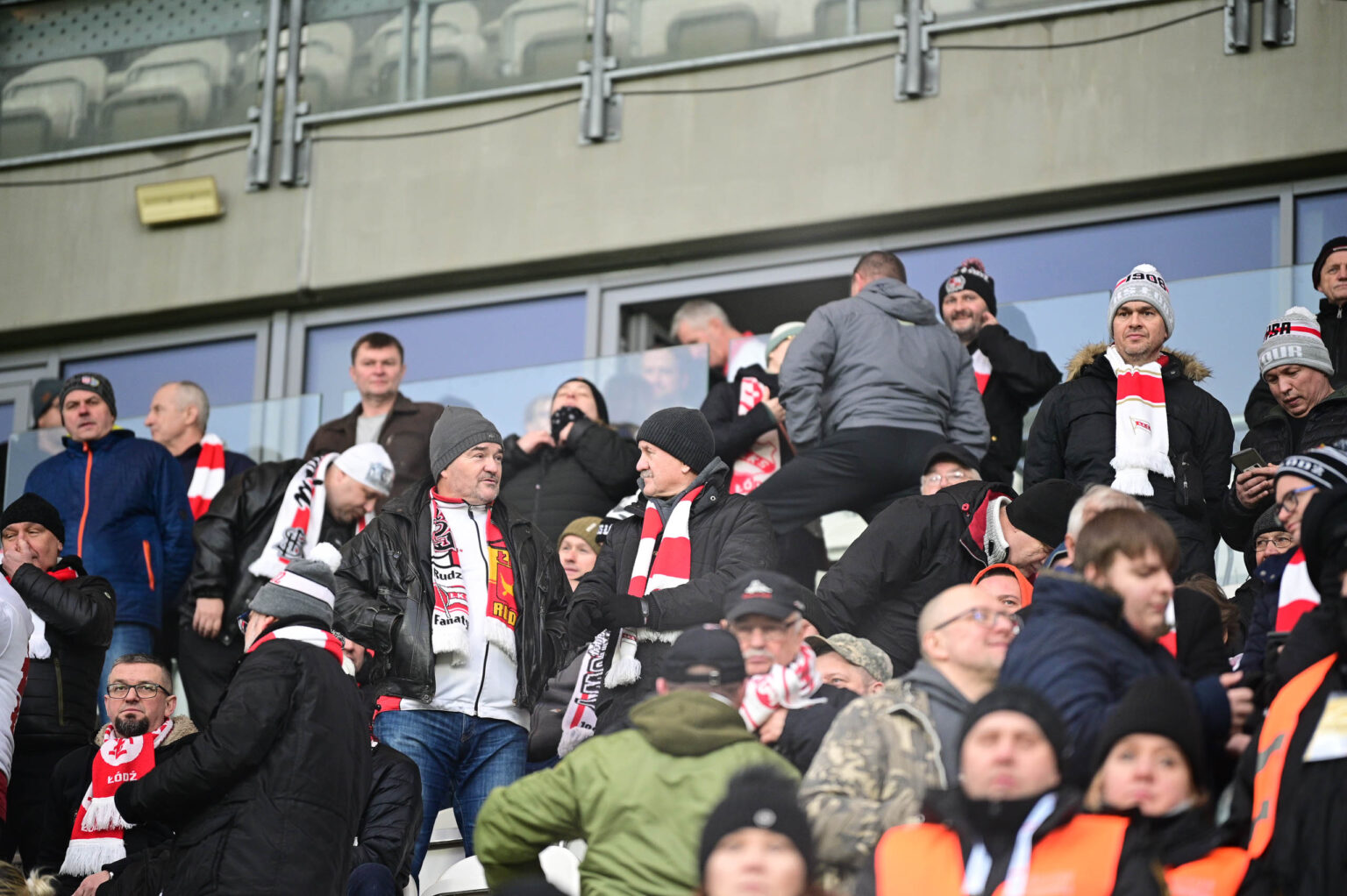Kibice na meczu ŁKS Łódź - Ruch Chorzów 2023-12-17