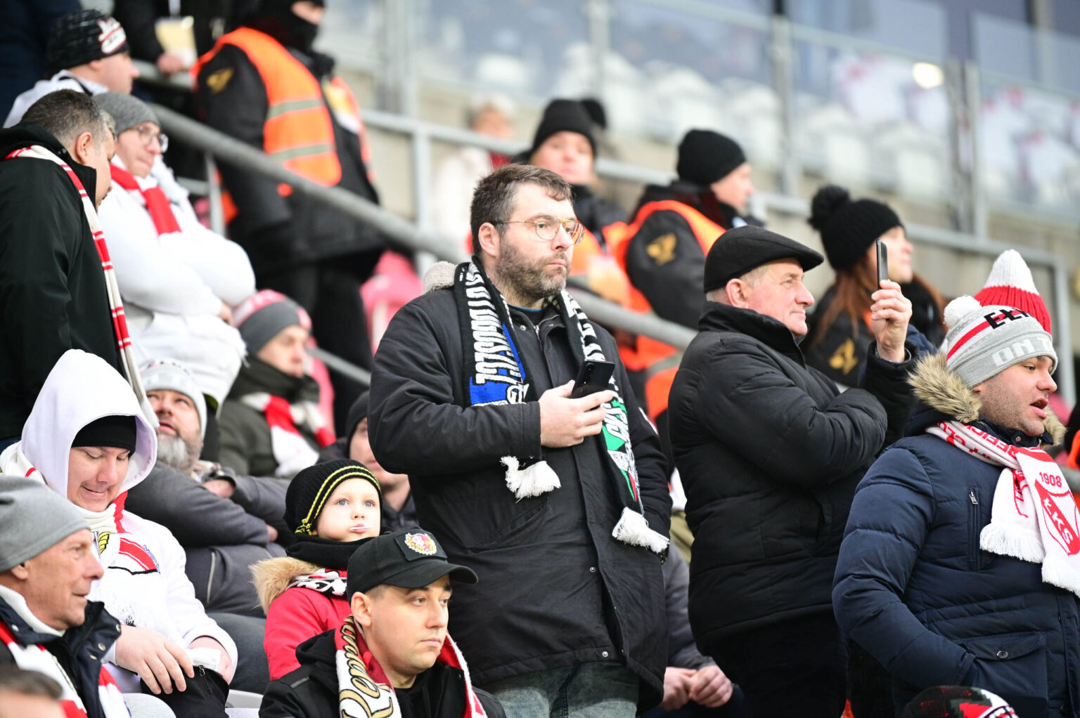 Kibice na meczu ŁKS Łódź - Ruch Chorzów 2023-12-17