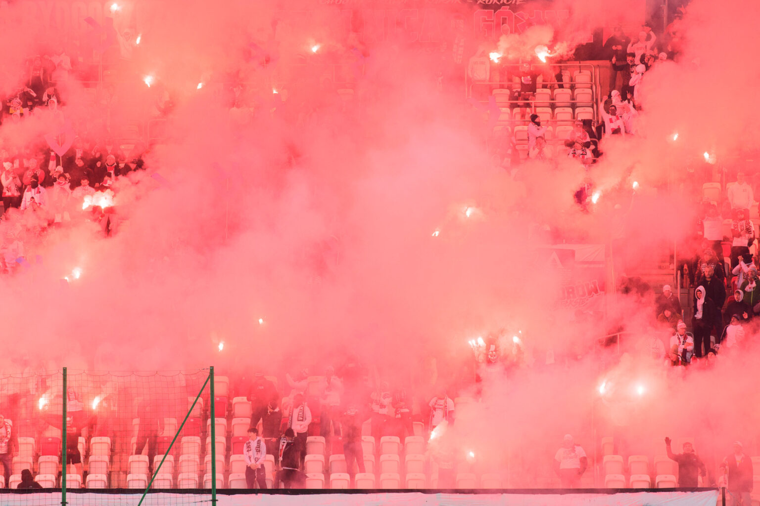 Kibice na meczu ŁKS Łódź - Ruch Chorzów 2023-12-17