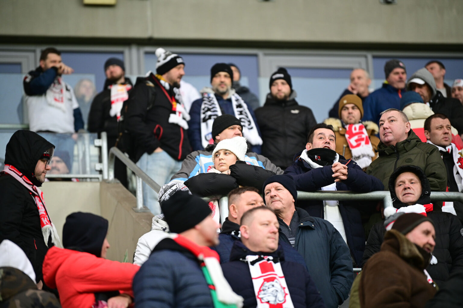 Kibice na meczu ŁKS Łódź - Ruch Chorzów 2023-12-17