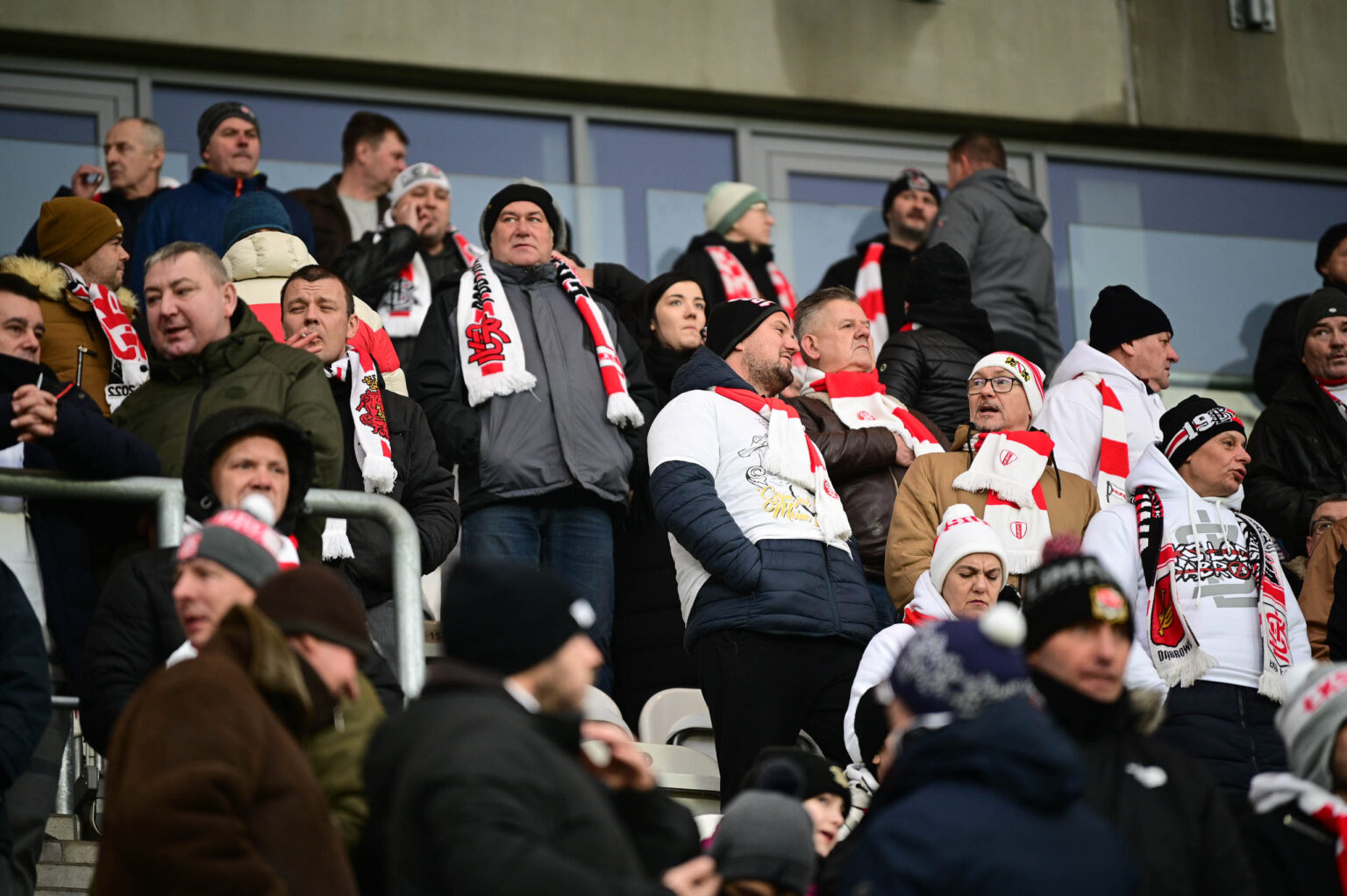 Kibice na meczu ŁKS Łódź - Ruch Chorzów 2023-12-17