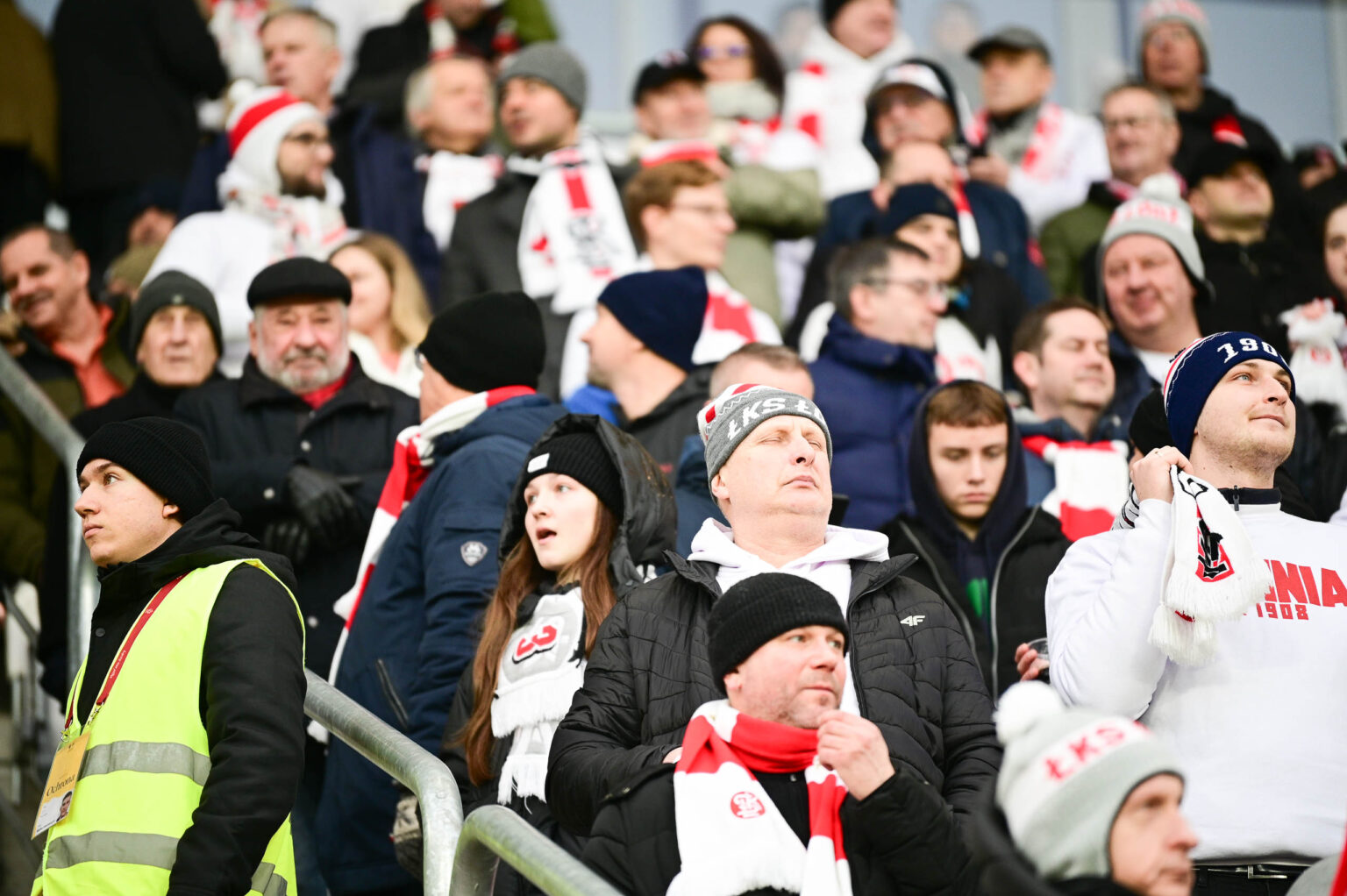 Kibice na meczu ŁKS Łódź - Ruch Chorzów 2023-12-17