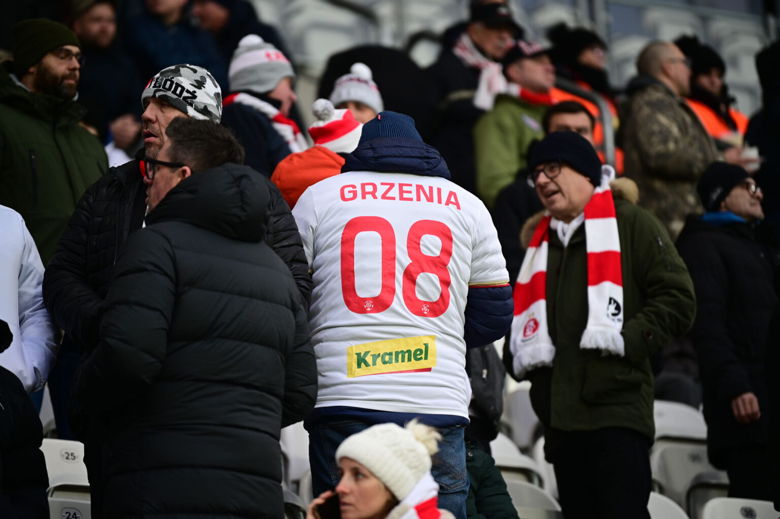 Kibice na meczu ŁKS Łódź - Ruch Chorzów 2023-12-17