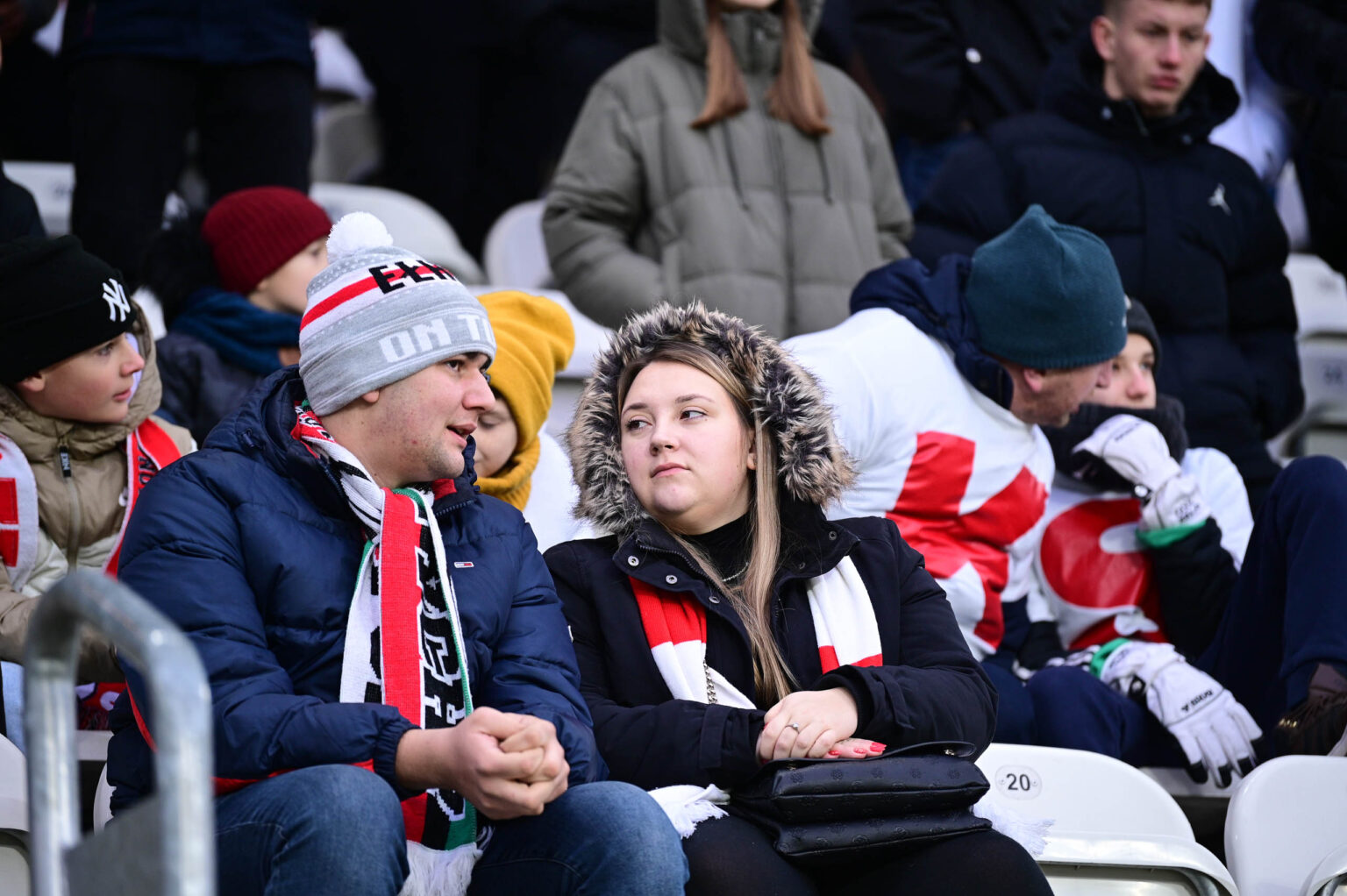 Kibice na meczu ŁKS Łódź - Ruch Chorzów 2023-12-17
