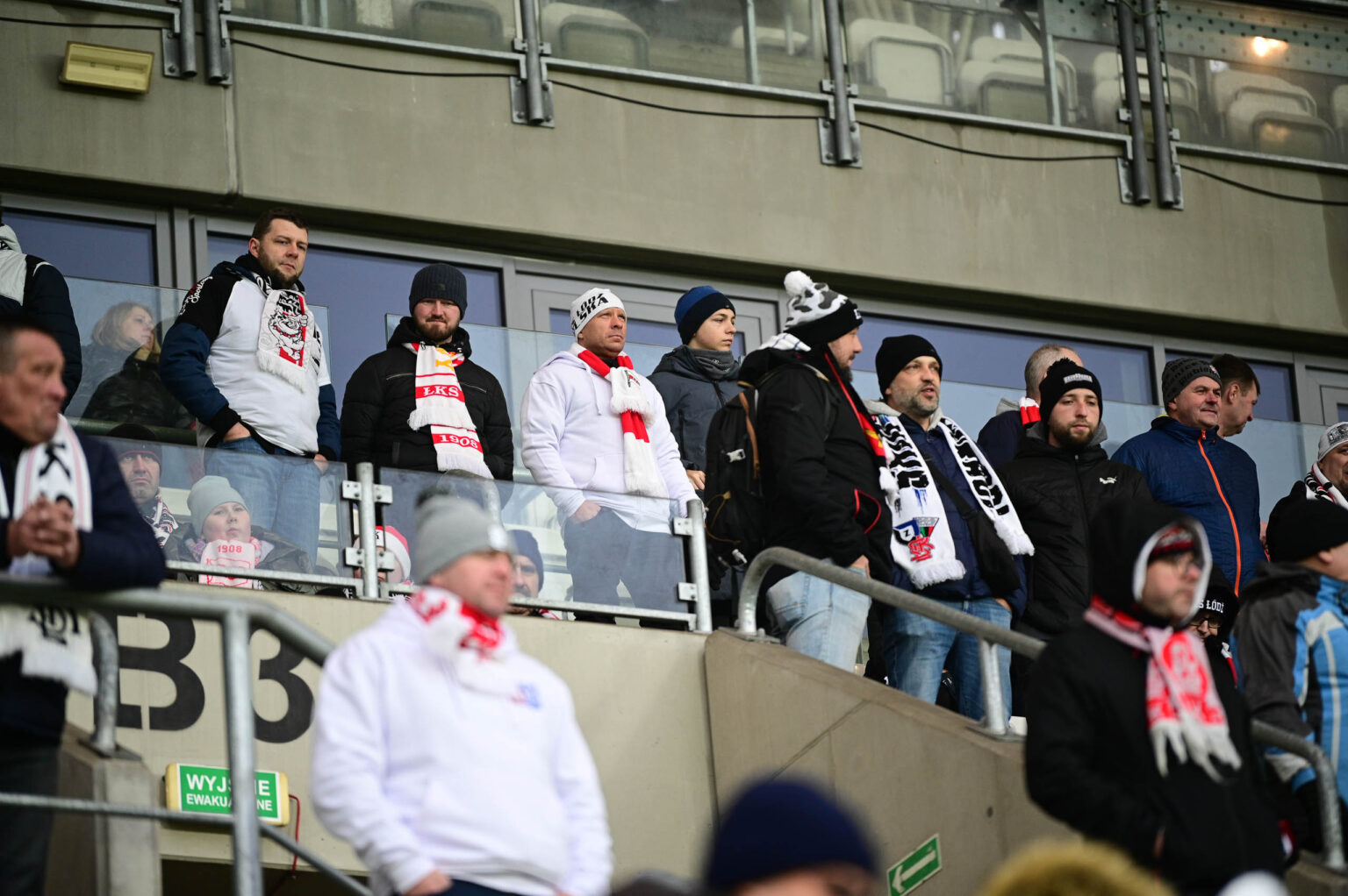 Kibice na meczu ŁKS Łódź - Ruch Chorzów 2023-12-17