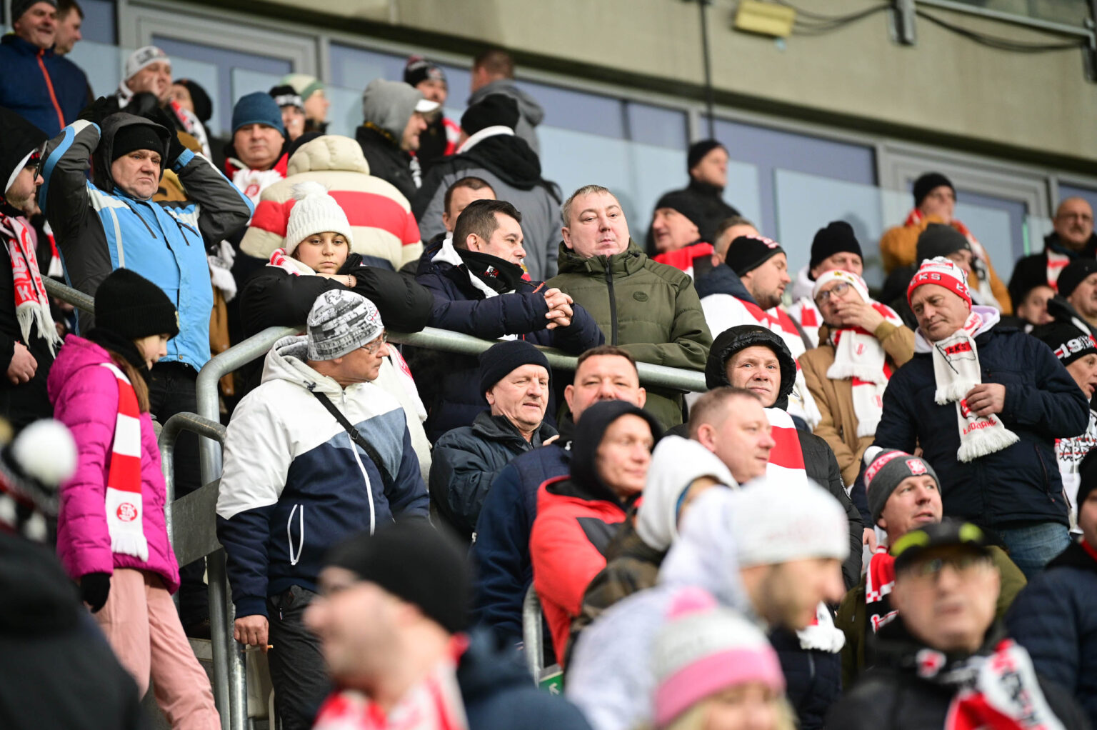 Kibice na meczu ŁKS Łódź - Ruch Chorzów 2023-12-17