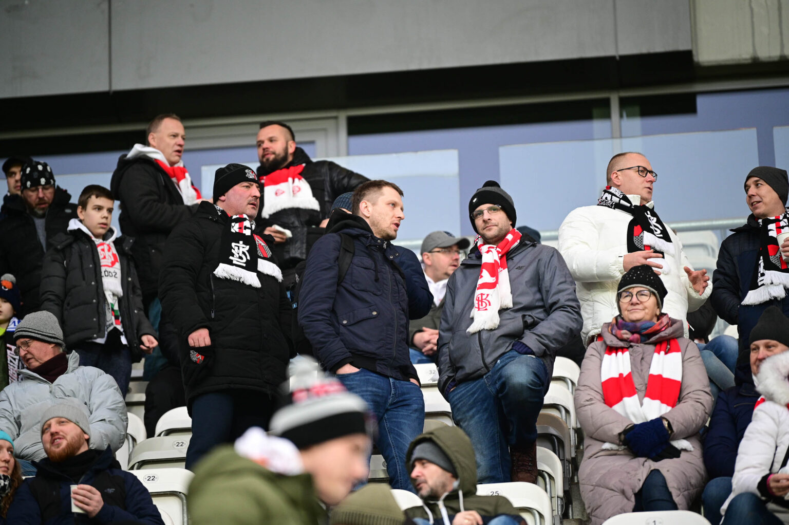 Kibice na meczu ŁKS Łódź - Ruch Chorzów 2023-12-17